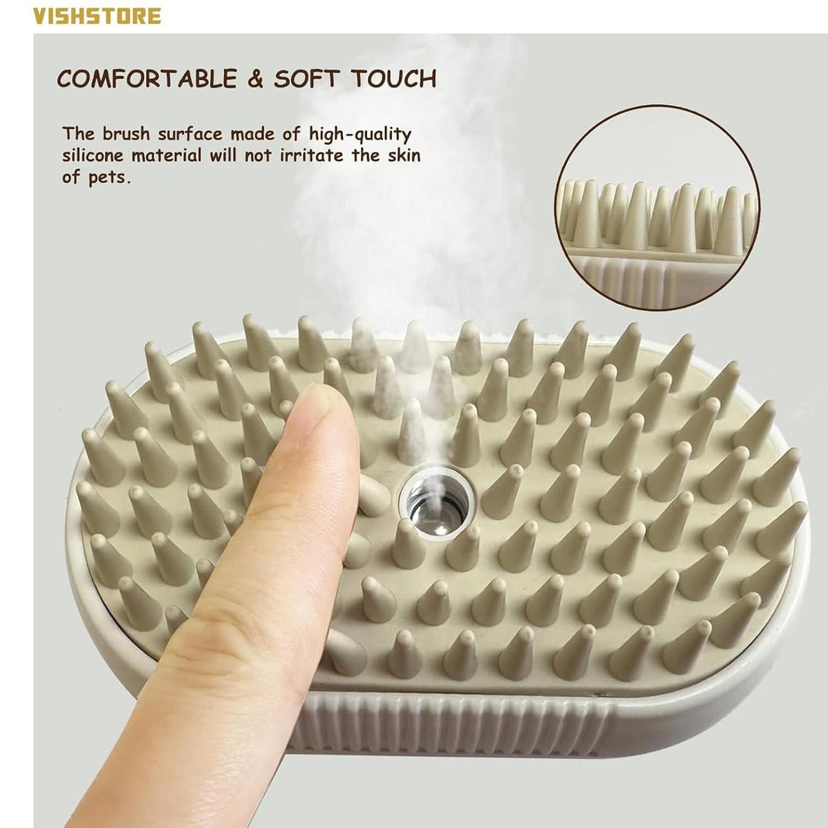 Steaming Pet Hair Brush