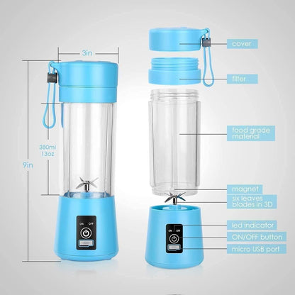 Charge N Blend - Portable 6 Blade USB Juicer (380 ml)