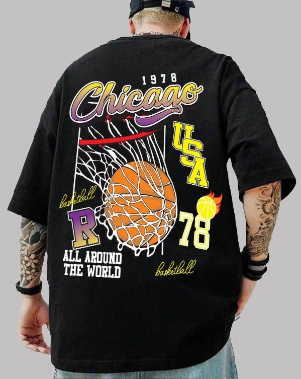 cotton oversize Graphic Printed Half Sleeves T shirt