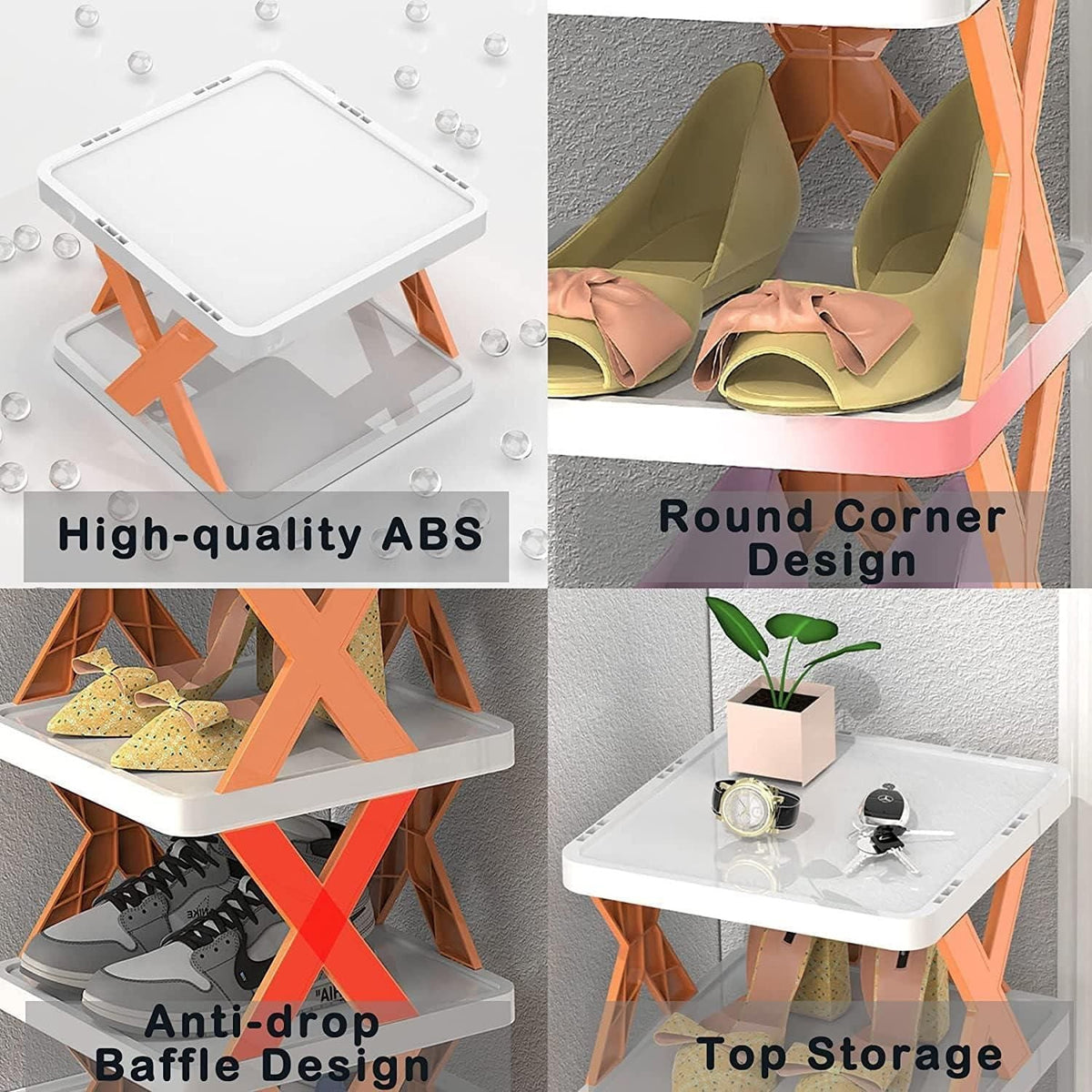 X Shape Shoe Shelf - 6 Layers