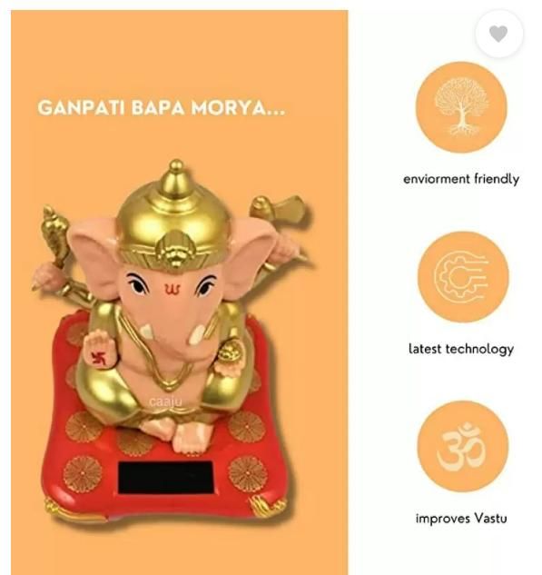 Solar Ganesh with moving hands