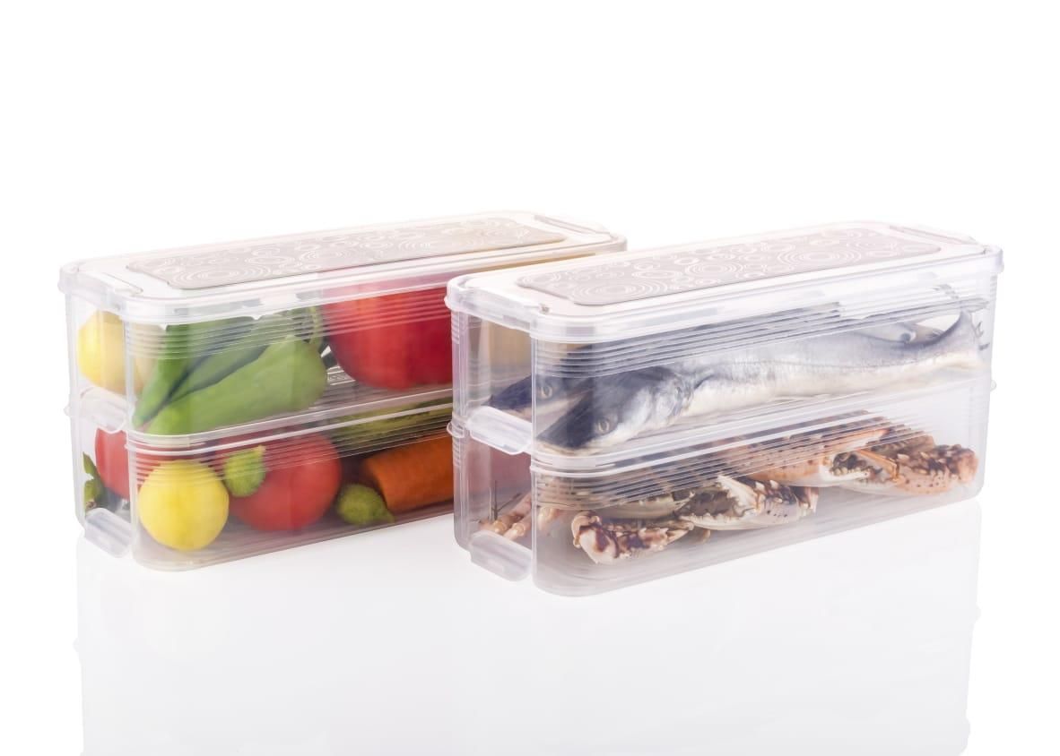 2 Layer Interlocking Fridge Container