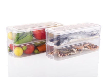 2 Layer Interlocking Fridge Container