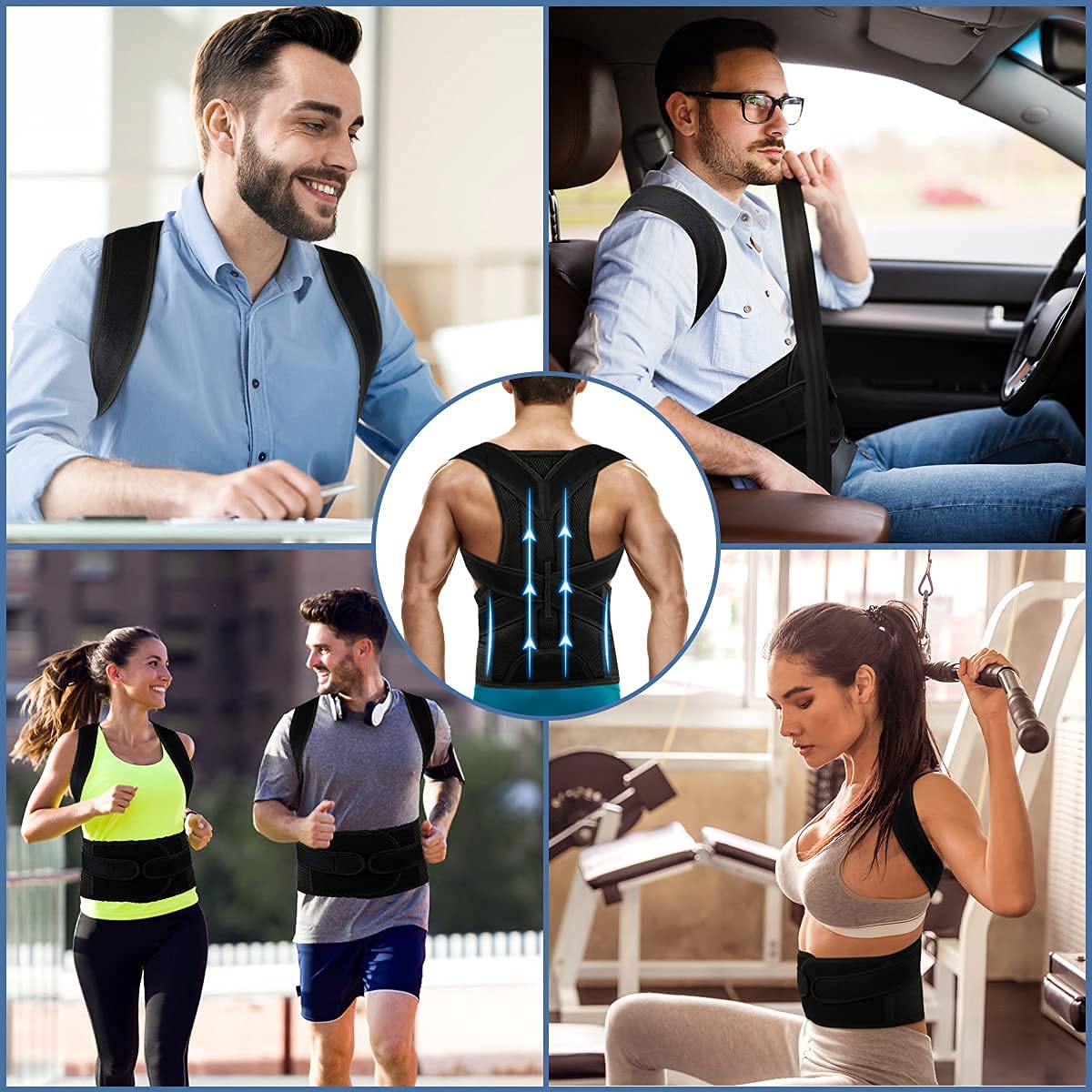 Back & Abdomen Support Pain Relief Posture Corrector Belt