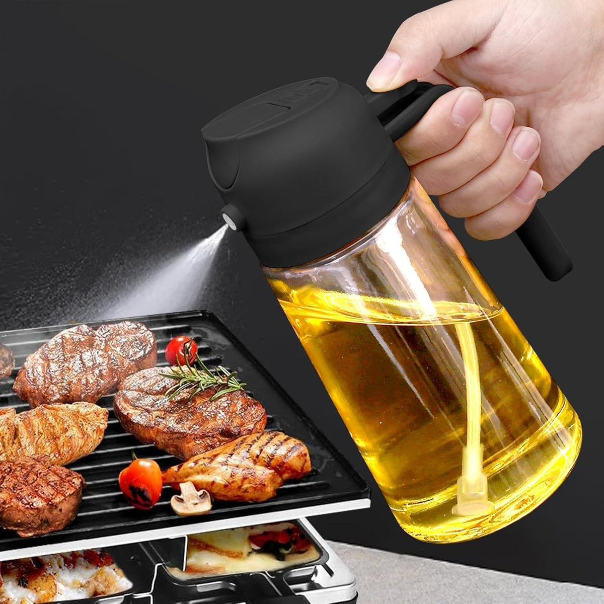 2 in 1 Glass Oil Dispenser 500ml