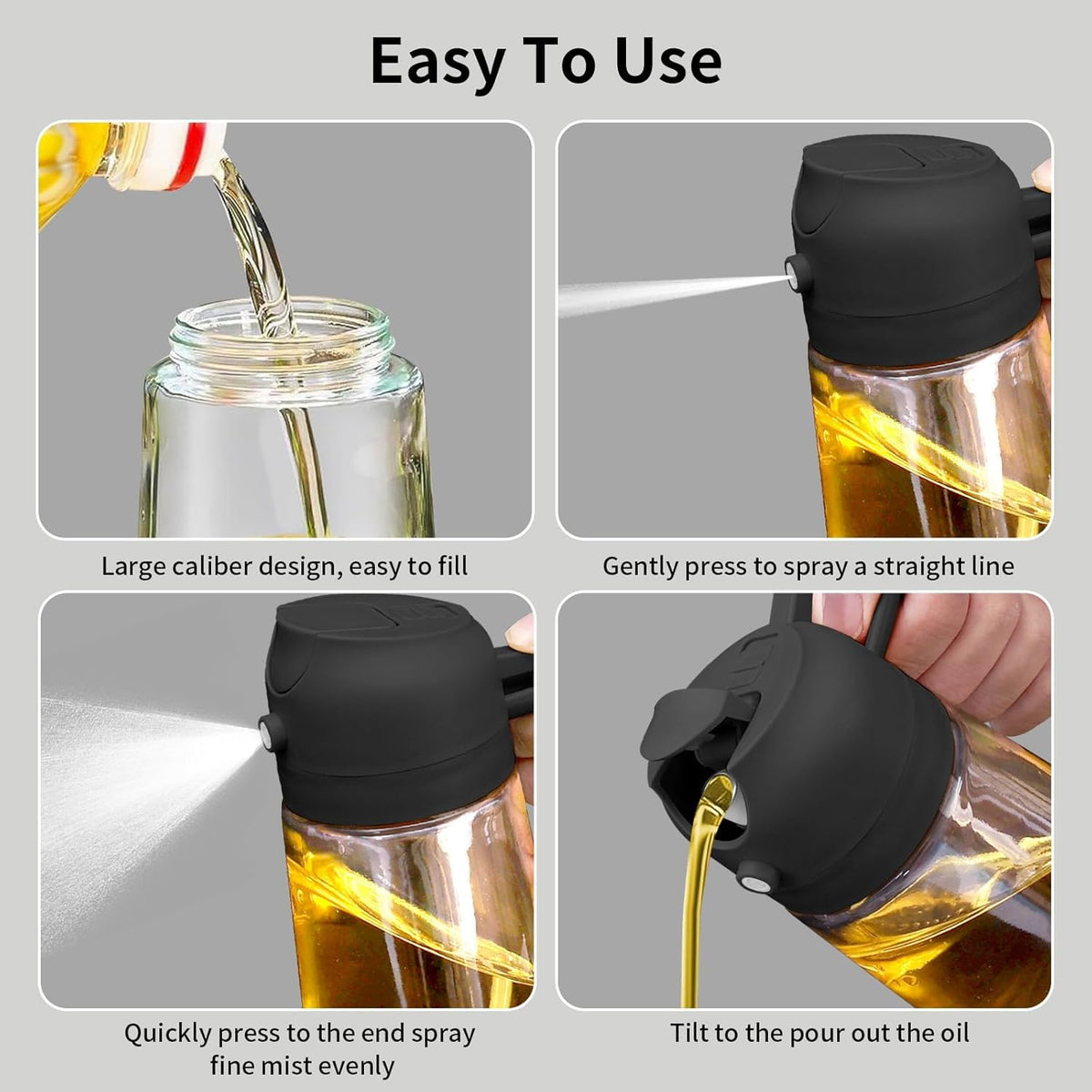 2 in 1 Glass Oil Dispenser 500ml