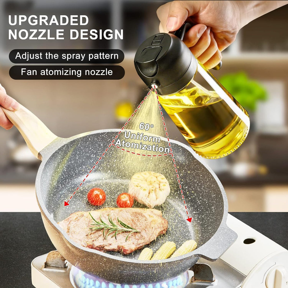 2 in 1 Glass Oil Dispenser 500ml