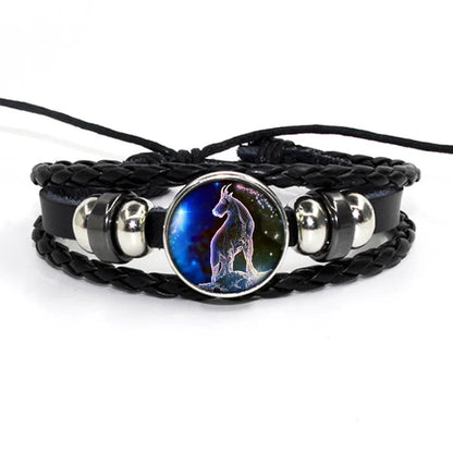 Zodiac Leather Braided Bracelet | 🔥FLAT 50% OFF SALE🔥